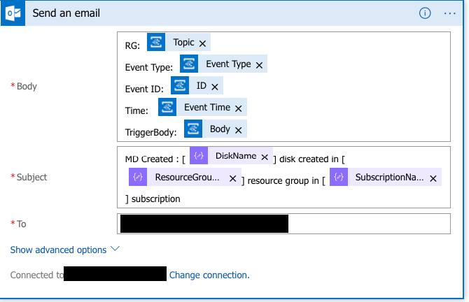 Logic Apps send email