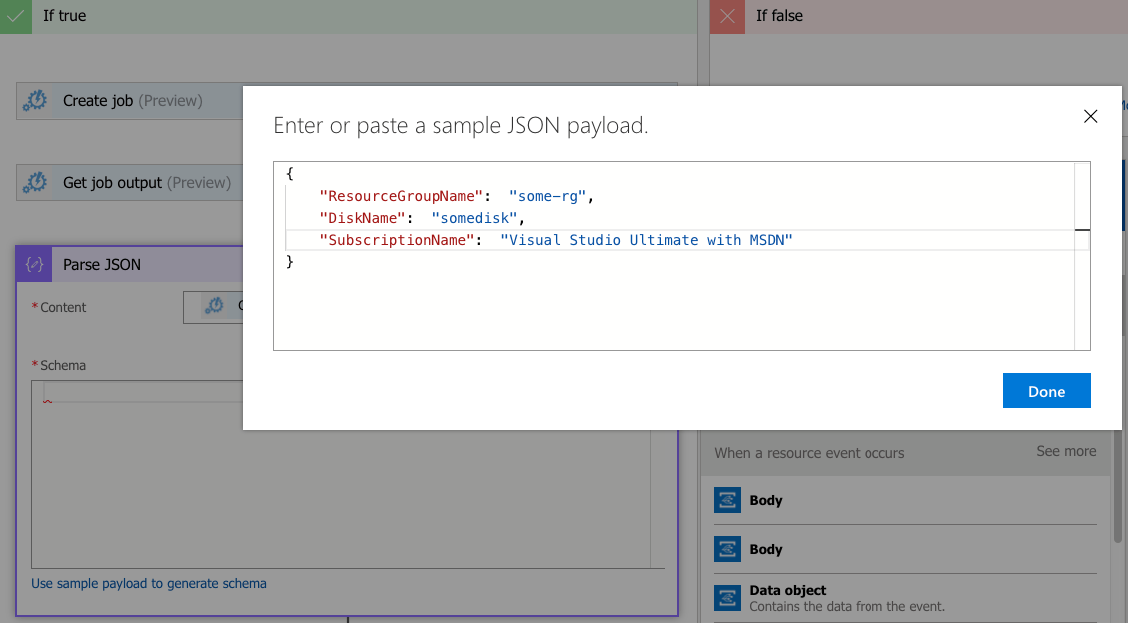 Logic Apps generate schema